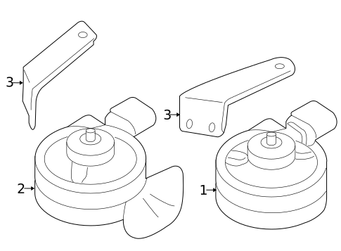 Horn for 2016 Audi A5 Quattro #1