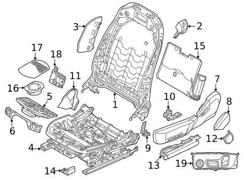 Front Seat Components for 2020 BMW M850i xDrive #8