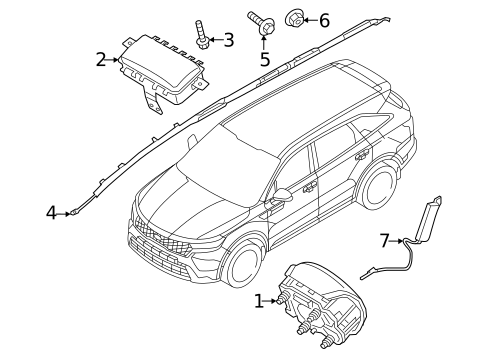 Air Bag Components for 2023 Kia Sportage #0