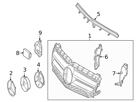 Grille & Components for 2017 Mercedes-Benz B 250e #0