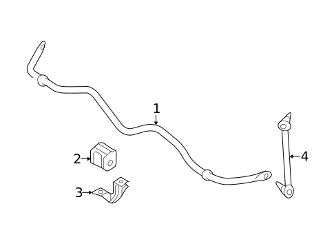 Stabilizer Bar & Components for 2014 INFINITI Q70 #1