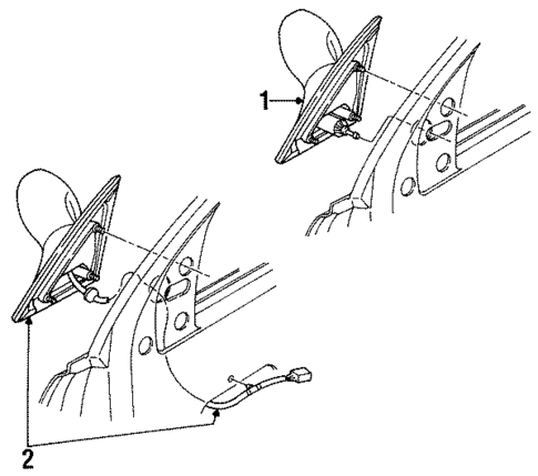 Outside Mirrors for 1994 Dodge Intrepid #0