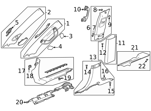Interior Trim - Pillars for 2021 GMC Yukon #0