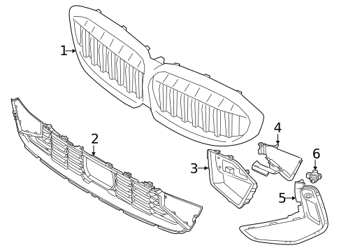 Grille & Components for 2023 BMW 330e #0