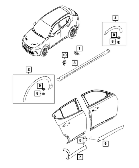 Moldings and Ornamentation for 2023 Dodge Hornet #0