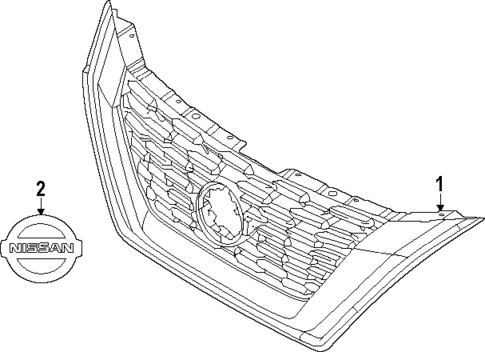 Grille for 2025 Nissan Rogue #0