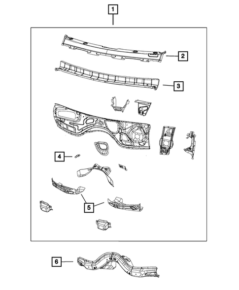 Cowl and Dash Panel for 2019 Dodge Durango #1