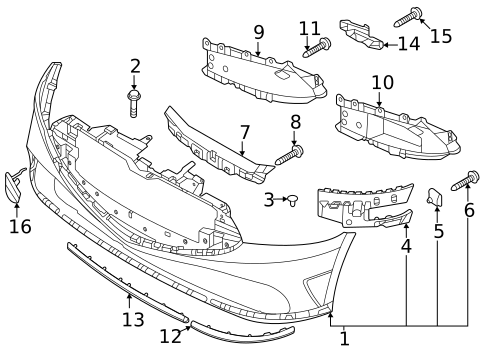 Bumper & Components - Front for 2023 Genesis G90 #0