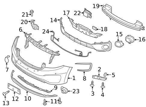 Bumper & Components - Front for 2015 Kia Sedona #0