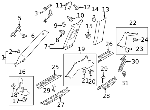 Interior Trim - Pillars for 2022 Land Rover Range Rover Sport #3