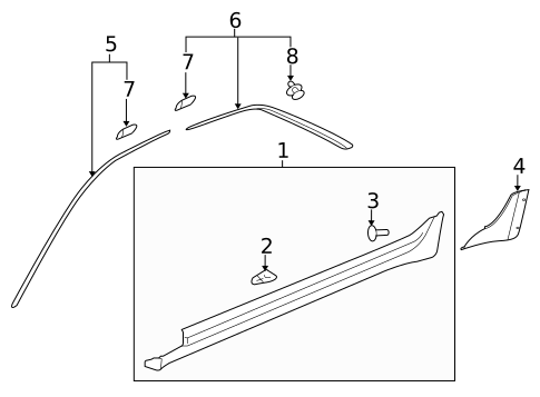 Exterior Trim - Pillars for 2012 Cadillac CTS #0