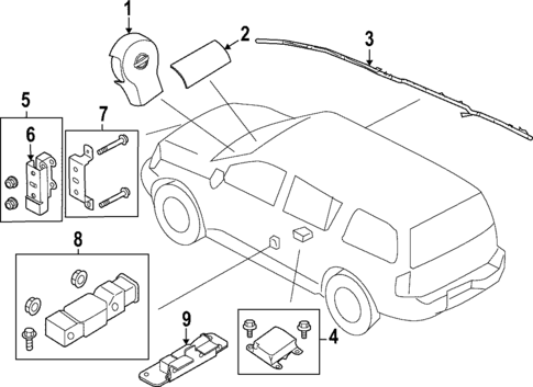 Air Bag Components for 2006 Nissan Pathfinder #0