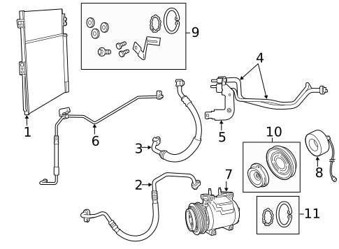 Condenser, Compressor & Lines for 2014 Jeep Grand Cherokee #0