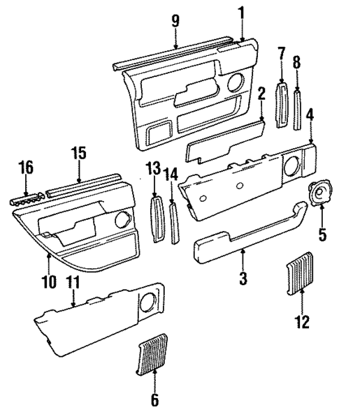 Front Door Trim for 1989 Volvo 760 #0