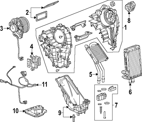Evaporator & Heater Components for 2023 GMC Canyon #3