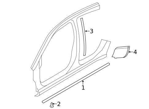 Exterior Trim - Pillars for 2014 Chrysler 200 #1