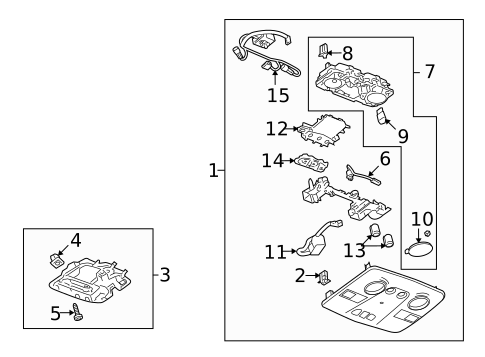 Overhead Console for 2009 Saturn Outlook #0