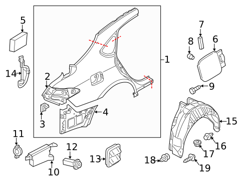 Quarter Panel & Components for 2010 INFINITI FX50 #2
