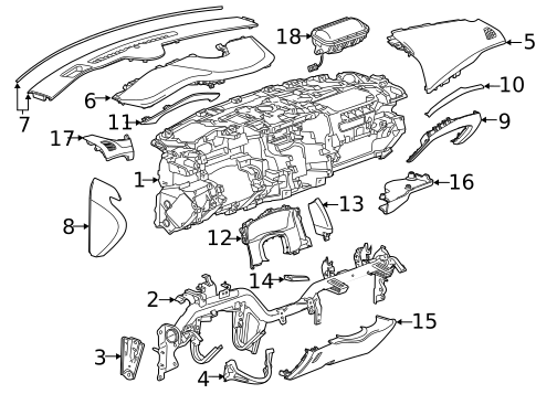 Instrument Panel for 2019 Cadillac Escalade #1