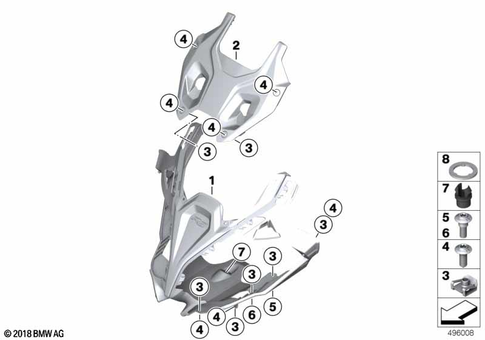 Motorcycle Trim Section, Windshield for 2021 BMW-Motorrad R 1250 RS #8