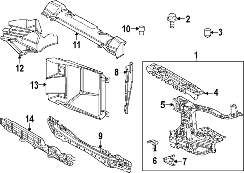 Radiator Support for 2023 Toyota Sequoia #0