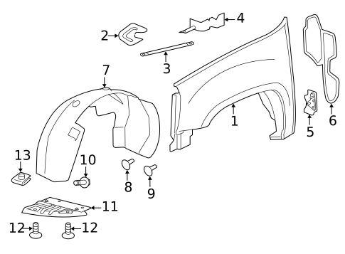 Fender & Components for 2011 Chevrolet Silverado 3500 HD #1
