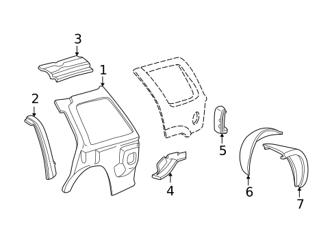 Inner Structure for 2002 Oldsmobile Bravada #0