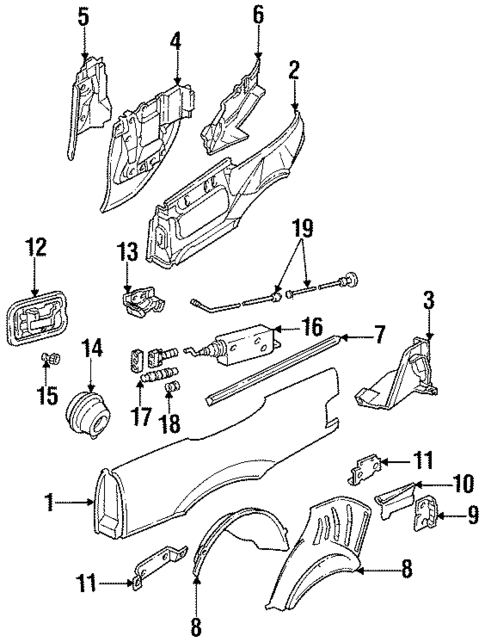 Quarter Panel & Components for 1998 BMW 328i #0