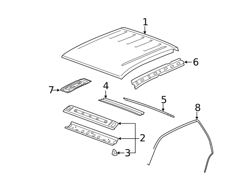 Roof & Components for 2009 GMC Sierra 2500 HD #0