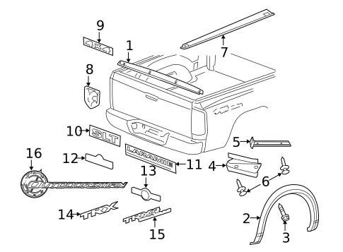 Exterior Trim - Pick UP Box for 2012 Ram 2500 #1