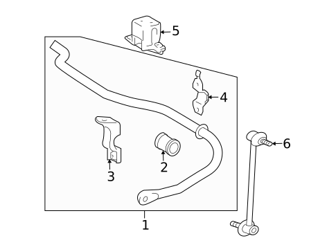 Stabilizer Bar & Components for 2008 Lexus RX400h #0