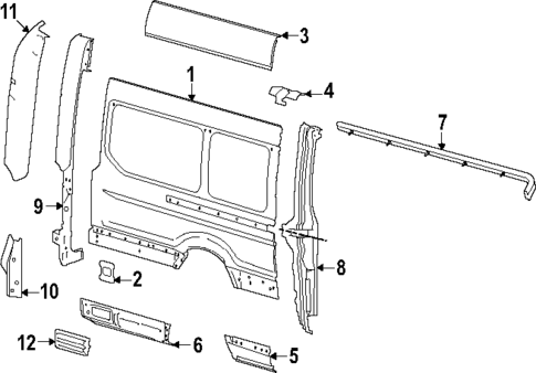 Side Panel & Components for 2025 Ford Transit-250 #4
