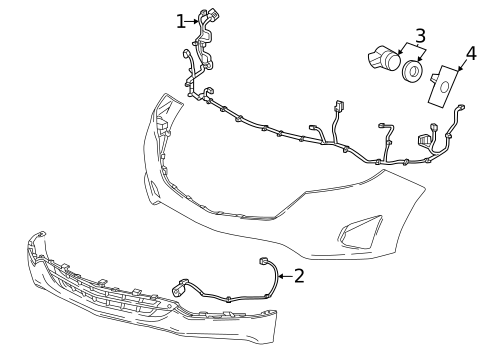 Bumper & Components - Front for 2022 GMC Terrain #2