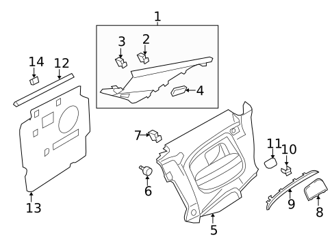 Interior Trim - Quarter Panels for 2013 Audi RS5 #1