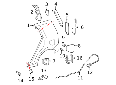 Fuel Door for 2014 Scion xB #0