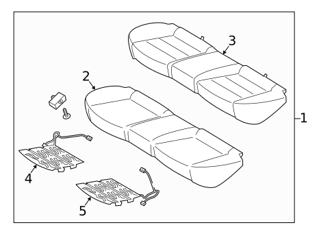 Rear Seat Components for 2016 Kia Forte5 #2
