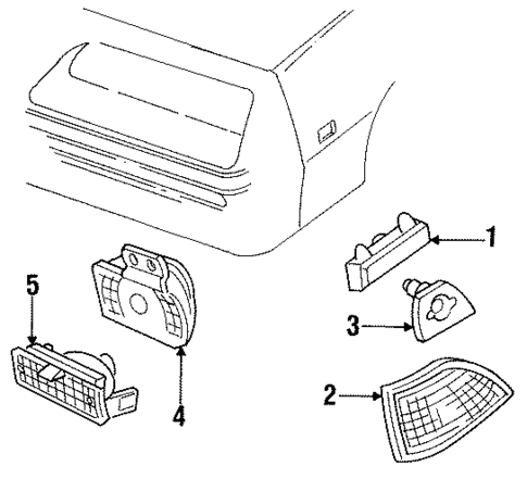 Park & Side Marker Lamps for 1991 Pontiac Sunbird #0