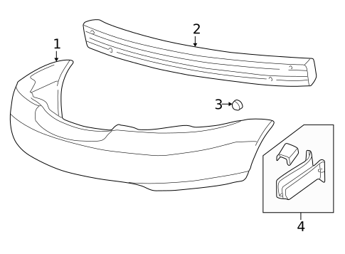 Bumper & Components - Rear for 2003 Chrysler Sebring #1