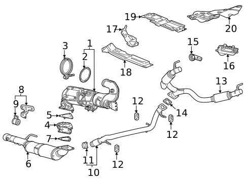 Exhaust Components for 2024 GMC Yukon #1