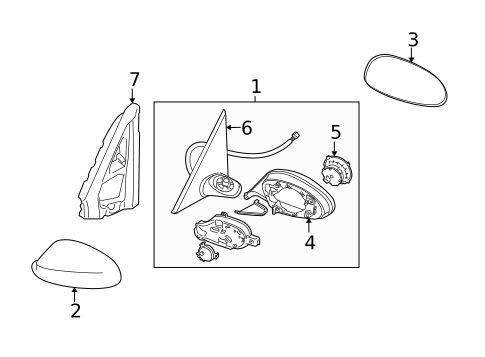 Outside Mirrors for 2009 BMW 335i #1