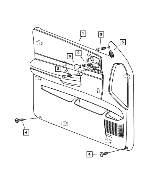 Door Trim Panels-Front and Rear for 2001 Dodge Dakota #0