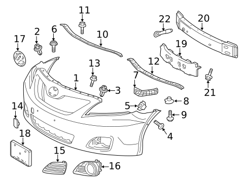 Structural Components & Rails for 2010 Toyota Camry #4