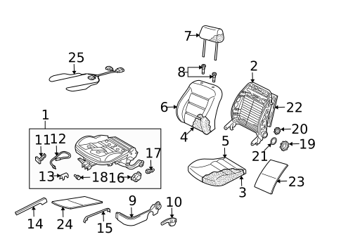 Front Seat Components for 2001 Volkswagen Jetta #1