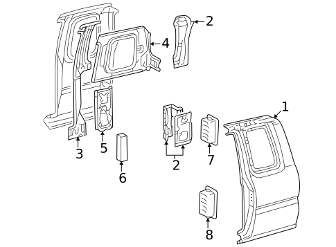 Side Panel & Components for 1995 Toyota Tacoma #0