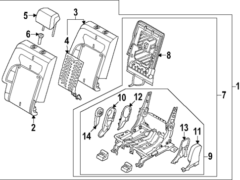 Rear Seat Components for 2025 Genesis GV60 #1