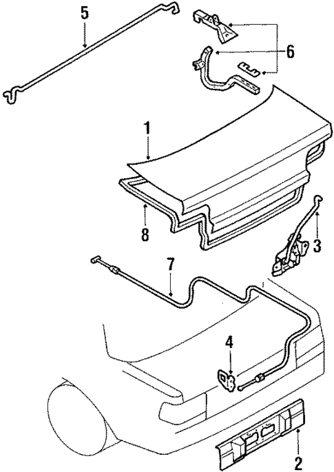 Lid & Components for 1988 Toyota Corolla #0
