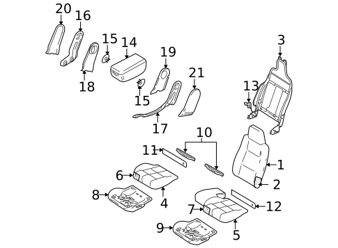 Front Seat Components for 2005 Mazda B2300 #0