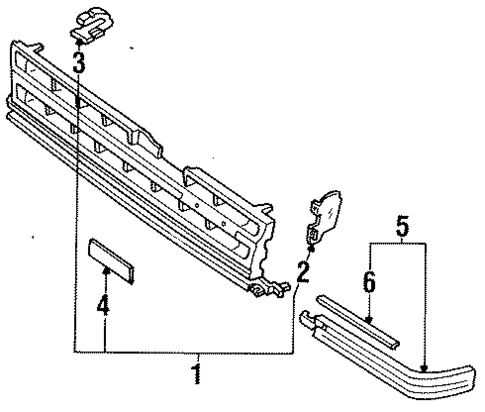 Grille & Components for 1991 Mazda MPV #0