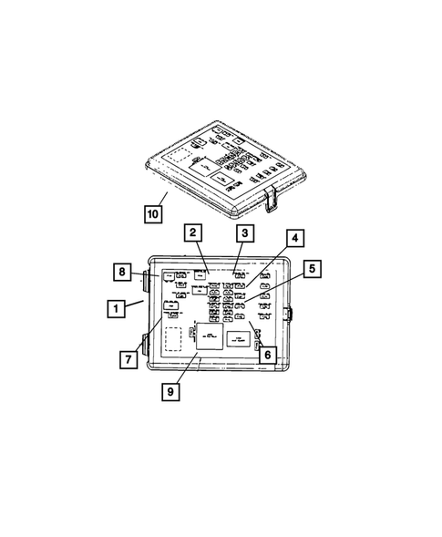 Power Distribution Center, Fuse Block, Junction Block, Relays and Fuses for 2011 Dodge Journey #1