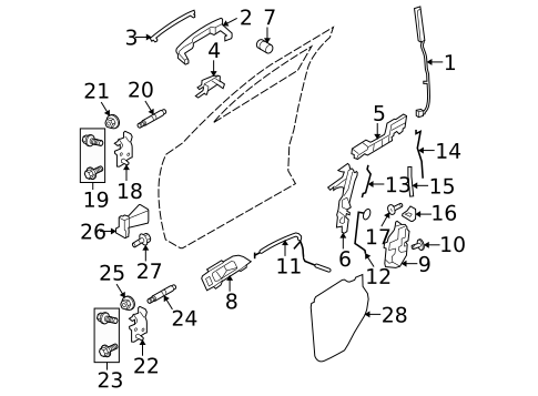 Rear Door for 2016 Lincoln MKS #1